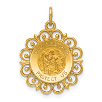 Charms Collection 14k Saint Christopher Medal Charm XR381