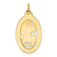 Charms Collection 14k Saint Christopher Medal Pendant XR383