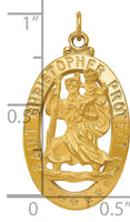 Charms Collection 14k Saint Christopher Medal Pendant XR383