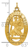 Charms Collection 14k Saint Christopher Medal Pendant XR383