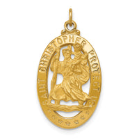 Charms Collection 14k Saint Christopher Medal Pendant XR383