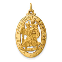 Charms Collection 14k Saint Christopher Medal Pendant XR384