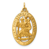 Charms Collection 14k Saint Christopher Medal Pendant XR384