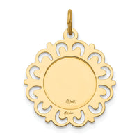 Saris and Things 14k Yellow Gold Solid Saint Anthony Medal Charm Pendant