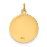 Saris and Things 14k Yellow Gold Solid Saint Francis of Assisi Medal Charm Pendant