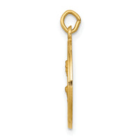 Saris and Things 14k Yellow Gold Solid Saint John Medal Charm Pendant