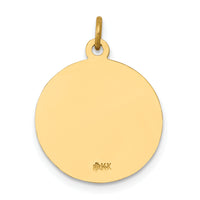 Saris and Things 14k Yellow Gold Solid Saint John Medal Charm Pendant