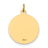 Saris and Things 14k Yellow Gold Solid Saint John Medal Charm Pendant