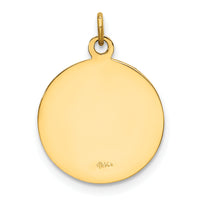 Saris and Things 14k Yellow Gold Solid Saint Mark Medal Charm Pendant
