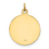 Saris and Things 14k Yellow Gold Solid Saint Mark Medal Charm Pendant