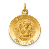 Saris and Things 14k Yellow Gold Solid Saint Mark Medal Charm Pendant