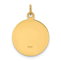 Saris and Things 14k Yellow Gold Solid Saint Martha Medal Charm Pendant