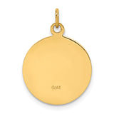 Saris and Things 14k Yellow Gold Solid Saint Martha Medal Charm Pendant