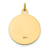 Saris and Things 14k Yellow Gold Solid Saint Gerard Medal Charm Pendant