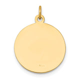 Saris and Things 14k Yellow Gold Solid Saint John Baptist Medal Charm Pendant