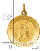 Saris and Things 14k Yellow Gold Solid Saint John Baptist Medal Charm Pendant
