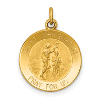 Saris and Things 14k Yellow Gold Solid Saint John Baptist Medal Charm Pendant