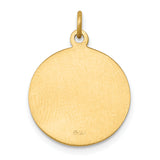 Saris and Things 14k Yellow Gold Solid Saint George Medal Charm Pendant