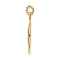 Saris and Things 14k Yellow Gold Solid Saint Peter Medal Charm Pendant