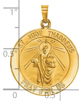 14k Yellow or White Gold Saint Jude Medal Pendant