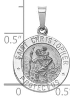 14k White Gold Saint Christopher Medal Charm