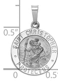 14k White Gold Saint Christopher Medal Charm