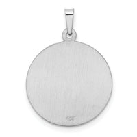 Saris and Things 14k White Gold Solid Saint Christopher Medal Charm Pendant