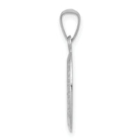 Saris and Things 14k White Gold Solid Saint Christopher Medal Charm Pendant