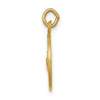 Saris and Things 14k Yellow Gold Solid Saint George Medal Charm Pendant
