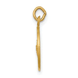 Saris and Things 14k Yellow Gold Solid Saint George Medal Charm Pendant