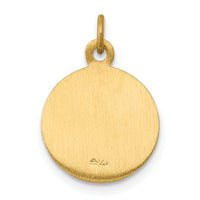 Saris and Things 14k Yellow Gold Solid Saint George Medal Charm Pendant