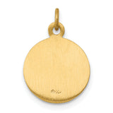 Saris and Things 14k Yellow Gold Solid Saint George Medal Charm Pendant