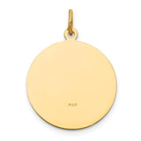 14k Yellow Gold Solid Saint Andrew Medal Charm Pendant
