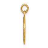 Saris and Things 14k Yellow Gold Solid Saint Elizabeth Seton Medal Charm Pendant