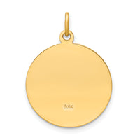 Saris and Things 14k Yellow Gold Solid Saint Elizabeth Seton Medal Charm Pendant