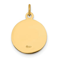 14k Yellow Gold Solid Saint John Medal Charm Pendant