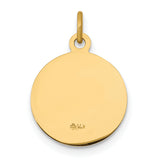 14k Yellow Gold Solid Saint John Medal Charm Pendant