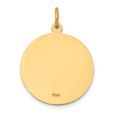 Saris and Things 14k Yellow Gold Solid Saint John Medal Charm Pendant
