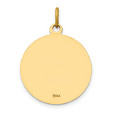 Saris and Things 14k Yellow Gold Solid Saint John Baptist Medal Charm Pendant
