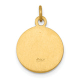 Saris and Things 14k Yellow Gold Solid Saint Gerard Medal Charm Pendant