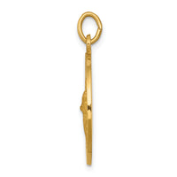Saris and Things 14k Yellow Gold Solid Saint Gerard Medal Charm Pendant