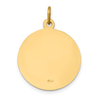 Saris and Things 14k Yellow Gold Solid Saint Gerard Medal Charm Pendant