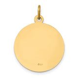 Saris and Things 14k Yellow Gold Solid Saint Gerard Medal Charm Pendant