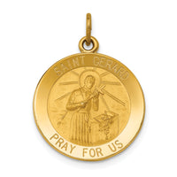 Saris and Things 14k Yellow Gold Solid Saint Gerard Medal Charm Pendant