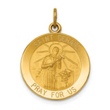 Saris and Things 14k Yellow Gold Solid Saint Gerard Medal Charm Pendant