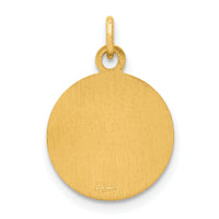 Saris and Things 14k Yellow Gold Solid Saint Matthew Medal Charm Pendant