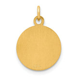 Saris and Things 14k Yellow Gold Solid Saint Matthew Medal Charm Pendant