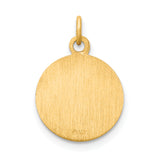 Saris and Things 14k Yellow Gold Solid Saint Mark Medal Charm Pendant