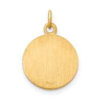 Saris and Things 14k Yellow Gold Solid Saint Mark Medal Charm Pendant