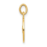 Saris and Things 14k Yellow Gold Solid Saint Martha Medal Charm Pendant